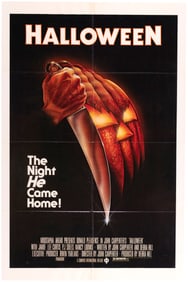 HALLOWEEN 1978 MOVIE ONE SHEET MOVIE POSTER (BLACK RATING BOX STYLE).