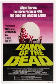 DAWN OF THE DEAD ONE SHEET MOVIE POSTER (RARE GREEN TITLE).