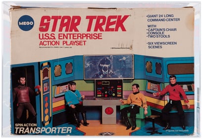 MEGO STAR TREK (1976) - U.S.S. ENTERPRISE ACTION PLAYSET AFA 70 Q-EX+.