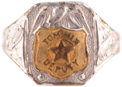 1933 TOM MIX DEPUTY GUM CO. PREMIUM RING (OVERSTREET COLLECTION).