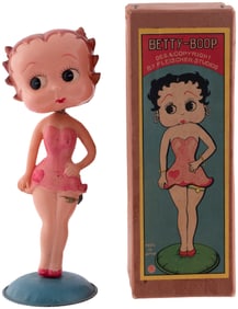 BETTY BOOP BOXED 1930s CELLULOID NODDER.