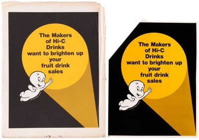 CASPER THE FRIENDLY GHOST HALLOWEEN 1971 HI-C & EVEREADY BATTERIES PROMOTIONAL KIT.