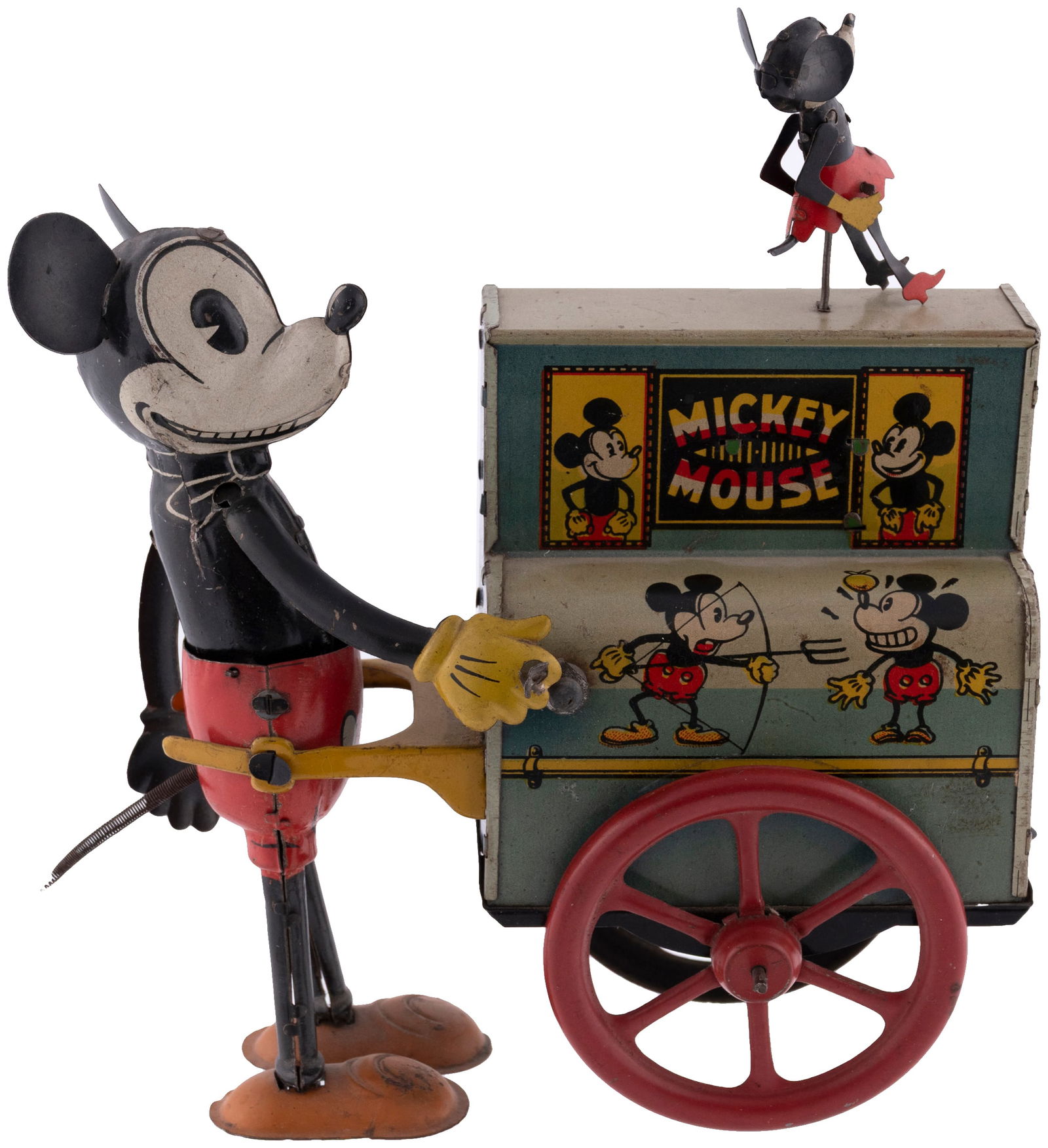 Tin Litho Windup Carousel Merry Go Round Toy
