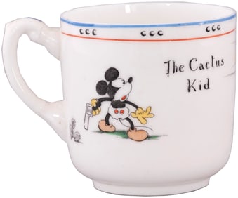 MICKEY & MINNIE MOUSE 1930s WESTERN THEME PARAGON CHINA PAIR.