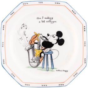 MICKEY MOUSE EXCEPTIONAL 1930s PARAGON CHINA PLATE.