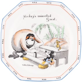 MICKEY MOUSE EXCEPTIONAL 1930s PARAGON CHINA PLATE.