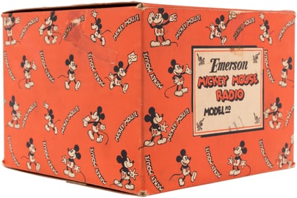 1930s EMERSON MICKEY MOUSE RADIO WITH BROCHURE & RARE BOX.