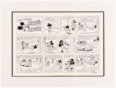 MICKEY MOUSE 1975 SUNDAY PAGE ORIGINAL ART BY MANUEL GONZALES.