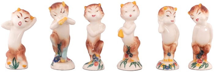FANTASIA 1940 SATYRS VERNON KILNS FIGURINE SET.