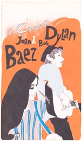 BOB DYLAN & JOAN BAEZ EAST COAST CONCERT SERIES 1965 CONCERT HANDBILL.