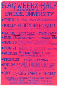 JOHN PEEL, TEN YEARS AFTER, JOE COCKER, SPENCER DAVIS "RAG WEEK" BRUNEL UNIVERSITY LONDON, ENGLAND