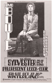 DAVID BOWIE BILL GRAHAM PRESENTS 1972 SAN FRANCISCO, CA CONCERT POSTER ZIGGY STARDUST ERA.