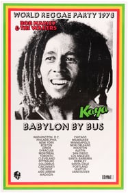BOB MARLEY & THE WAILERS "WORLD REGGAE PARTY 1978" U.S. WORLD TOUR POSTER.