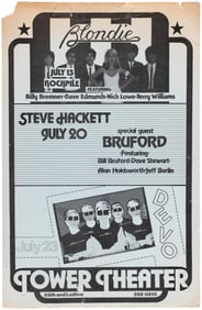 BLONDIE & DEVO 1979 PHILADELPHIA, PA CONCERT POSTER.