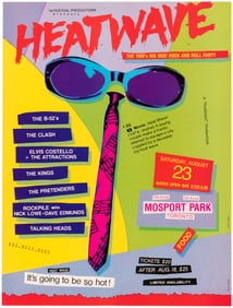 THE CLASH, TALKING HEADS, ELVIS COSTELLO & MORE 1980 HESTWAVE FESTIVAL TORONTO, ON CANADA CONCERT