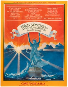 TOM PETTY, BRUCE SPRINGSTEEN & MORE 1979 ANTI-NUCLEAR NEW YORK CONCERT POSTER.
