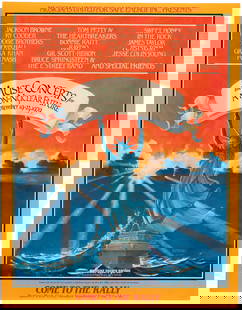 TOM PETTY, BRUCE SPRINGSTEEN & MORE 1979 ANTI-NUCLEAR NEW YORK CONCERT POSTER.: 17x22" on lightly coated cardstock. Art by Mariano &#169;1979 of Statue of Liberty w/ "No Nukes" on base. Musicians United for Safe Energy, or MUSE, is an activist group founded in 1979 by Jackson Bro