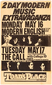 MODERN ENGLISH "MELT WITH YOU" 1983 NEW HAVEN, CT CONCERT POSTER.