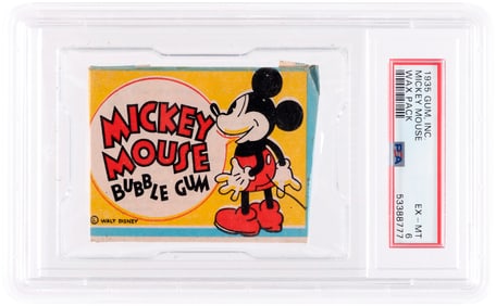 1935 GUM INC. MICKEY MOUSE WAX PACK PSA 6 EX-MINT.