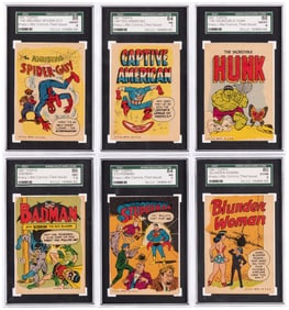 1967 TOPPS KRAZY LITTLE COMICS TEST SET SGC GRADED (MARVEL & DC PARODIES).
