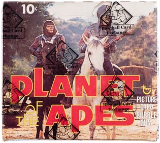 1975 TOPPS PLANET OF THE APES FULL WAX BOX BBCE CERTIFIED.