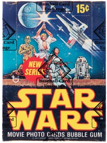 1977 TOPPS STAR WARS SERIES 2 FULL WAX BOX BBCE CERTIFIED.