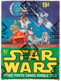 1977 TOPPS STAR WARS SERIES 4 FULL WAX BOX BBCE CERTIFIED.