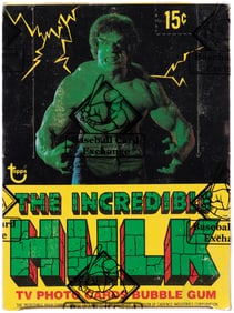 1979 TOPPS THE INCREDIBLE HULK FULL WAX BOX BBCE CERTIFIED.