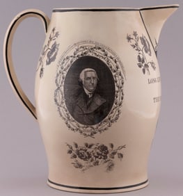 JEFFERSON "LONG LIVE THE PRESIDENT OF THE UNITED STATES" LIVERPOOL CREAMWARE JUG.