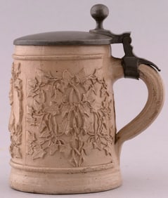 LINCOLN CIVIL WAR ERA C. 1864 LIDDED CERAMIC MUG.