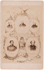 McCLELLAN & SEYMOUR 1864 NEW YORK COATTAIL CAMPAIGN CDV CARD.