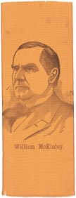 "WILLIAM McKINLEY" OVERSIZED 1896 PORTRAIT RIBBON.