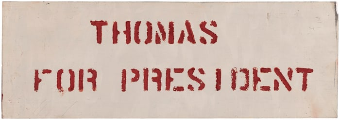 NORMAN "THOMAS FOR PRESIDENT" UNIQUE LICENSE PLATE ATTCHMENT.