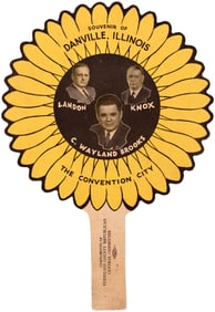 LANDON, KNOX & "C. WAYLAND BROOKS" 1936 ILLINOIS TRIGATE COATTAIL FAN.