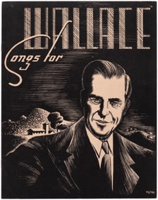 "SONGS FOR WALLACE" 1948 PROGRESSIVE PARTY CAMPAIGN LABOR SONG BOOK.