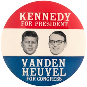 KENNEDY VANDEN HEUVEL LARGE COATTAIL FLOATING HEAD JUGATE BUTTON.