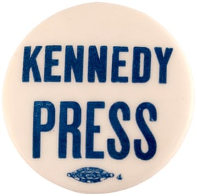 "KENNEDY PRESS" 1960 BUTTON HAKE #2065.