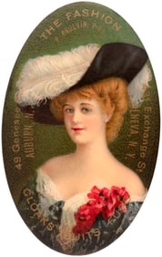 POCKET MIRROR FOR "THE FASHION" LADIES STORES IN GENEVA & AUBURN N.Y.