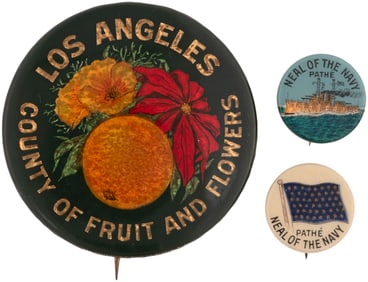 C. 1915 CRYSTOGLAS TECHNIQUE BEAUTIFUL & RARE TRIO OF BUTTONS (EX-HAKE COLLECTION/CPB BOOK EXAMPLE).