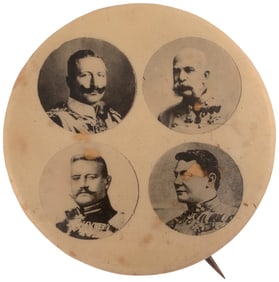 RARE WORLD WAR I QUADGATE W/GERMAN AND AUSTRO-HUNGARIAN LEADERS.