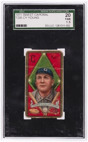 1911 T205 SWEET CAPORAL CY YOUNG (HOF) SGC 1.5 FAIR.