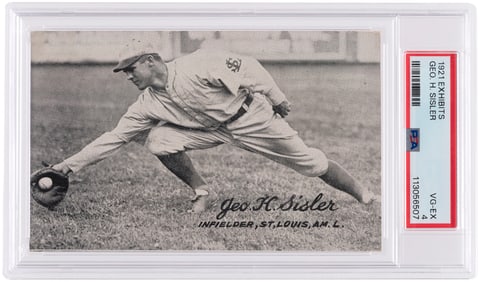1921 EXHIBITS GEORGE SISLER (HOF) PSA 4 VG-EX.