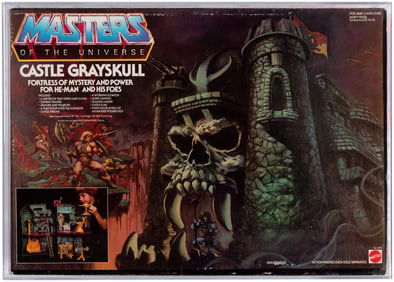 MASTERS OF THE UNIVERSE (1982) - CASTLE GRAYSKULL SERIES 1/12 BACK CAS 75.