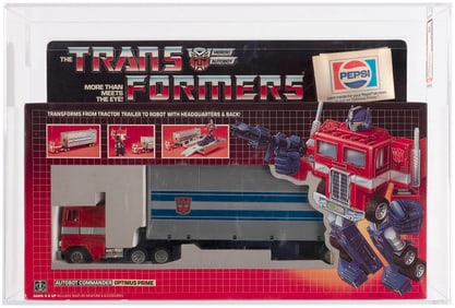 TRANSFORMERS (1984) SERIES 1 - OPTIMUS PRIME AFA 80 NM (RARE PEPSI VARIANT).