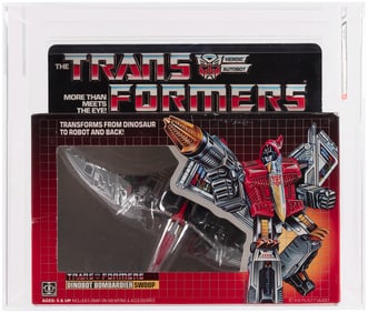 TRANSFORMERS (1985) SERIES 2 DINOBOT - SWOOP AFA 75 EX+/NM.