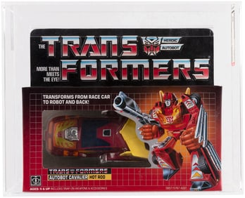 TRANSFORMERS (1986) SERIES 3 CAR - HOT ROD AFA 85 NM+.