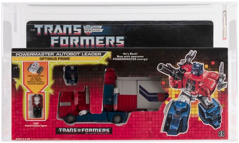 TRANSFORMERS (1988) SERIES 5 POWERMASTER - OPTIMUS PRIME AFA 85 NM+ (NONE HIGHER IN POP).