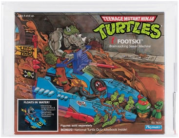TEENAGE MUTANT NINJA TURTLES (1989) - FOOTSKI SERIES 2 VEHICLE AFA 85 NM+ (NONE HIGHER IN POP).