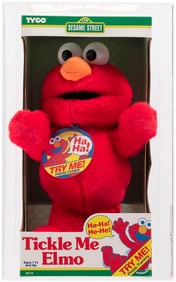 SESAME STREET (1996) - TICKLE ME ELMO TALKING PLUSH DOLL AFA 85 NM+.