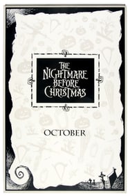 1993 VERY RARE THE NIGHTMARE BEFORE CHRISTMAS HUGE PROMOTIONAL BOOK (EX-ZAZULA COLLECTION).
